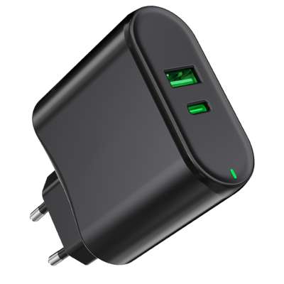 QIHANG 45W 65W 2 Port Wall Adapter PD Type-c Qc 3.0  Fast Charging Super Fast Charger